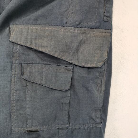 Tru-Spec Black Tactical Cargo Pants Mens 36x33 Ripstop Adj Waist Reinforced Knee - Picture 5 of 10